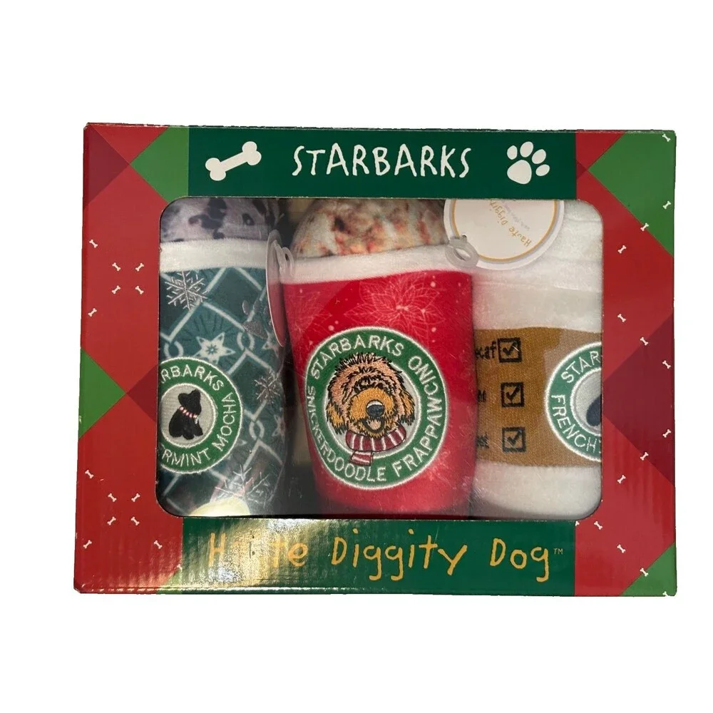 Starbarks Holiday 3 pc. Box Set Plush Dog Toy